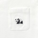 ベビー　あたまするっと　天竺編み刺繍入りポケット半袖Ｔシャツ
