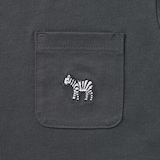 ベビー　あたまするっと　天竺編み刺繍入りポケット半袖Ｔシャツ