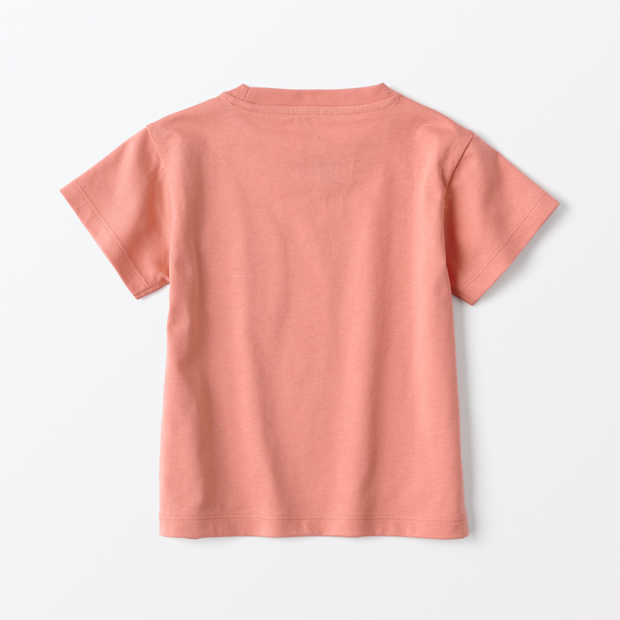 ベビー　あたまするっと　天竺編み刺繍入りポケット半袖Ｔシャツ