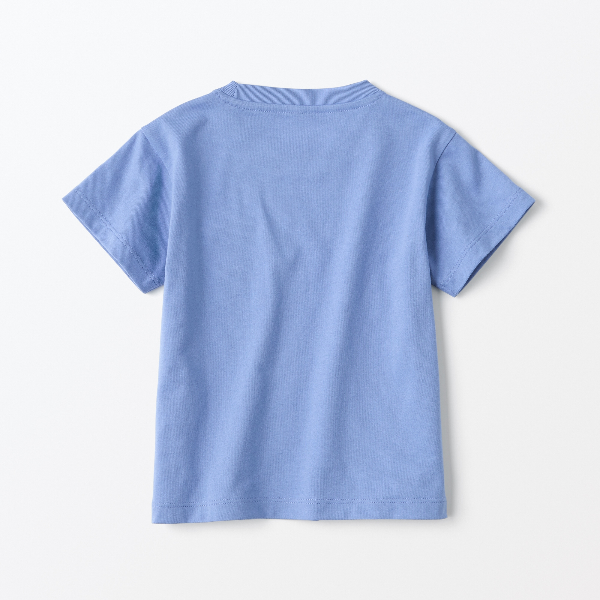 ベビー　あたまするっと　天竺編み刺繍入りポケット半袖Ｔシャツ