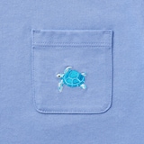 ベビー　あたまするっと　天竺編み刺繍入りポケット半袖Ｔシャツ