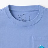 ベビー　あたまするっと　天竺編み刺繍入りポケット半袖Ｔシャツ