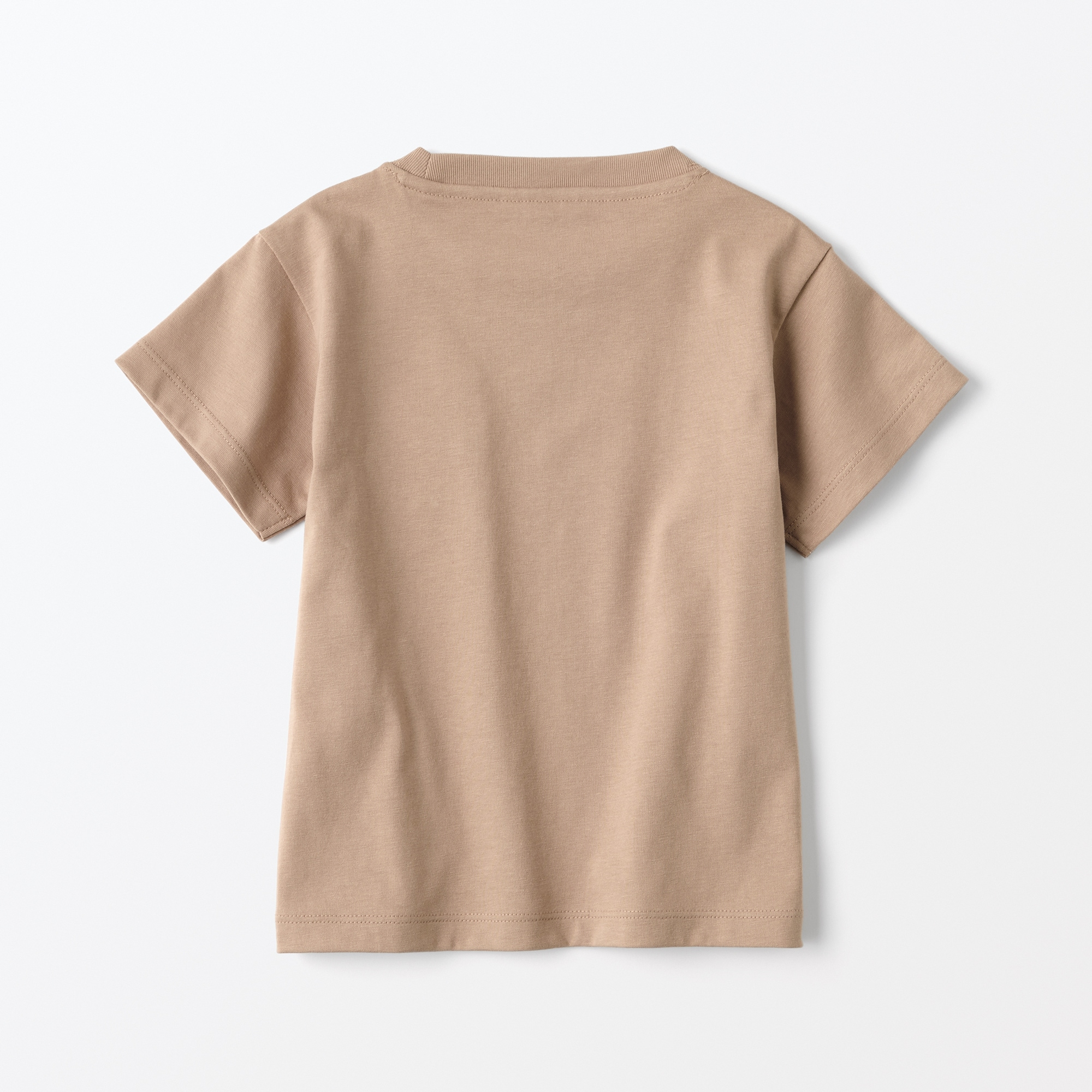 ベビー　あたまするっと　天竺編み刺繍入りポケット半袖Ｔシャツ