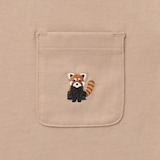 ベビー　あたまするっと　天竺編み刺繍入りポケット半袖Ｔシャツ