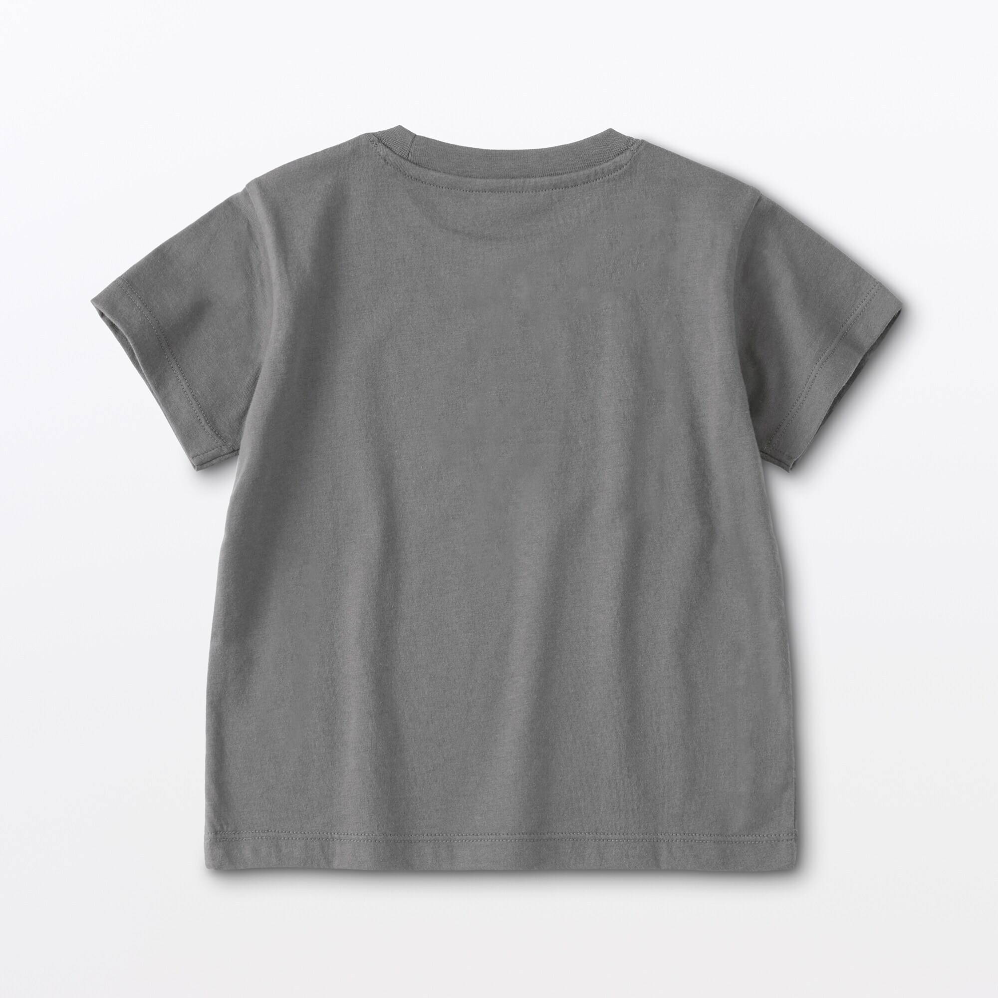 ベビー　あたまするっと　天竺編みクルーネック半袖Ｔシャツ　無地