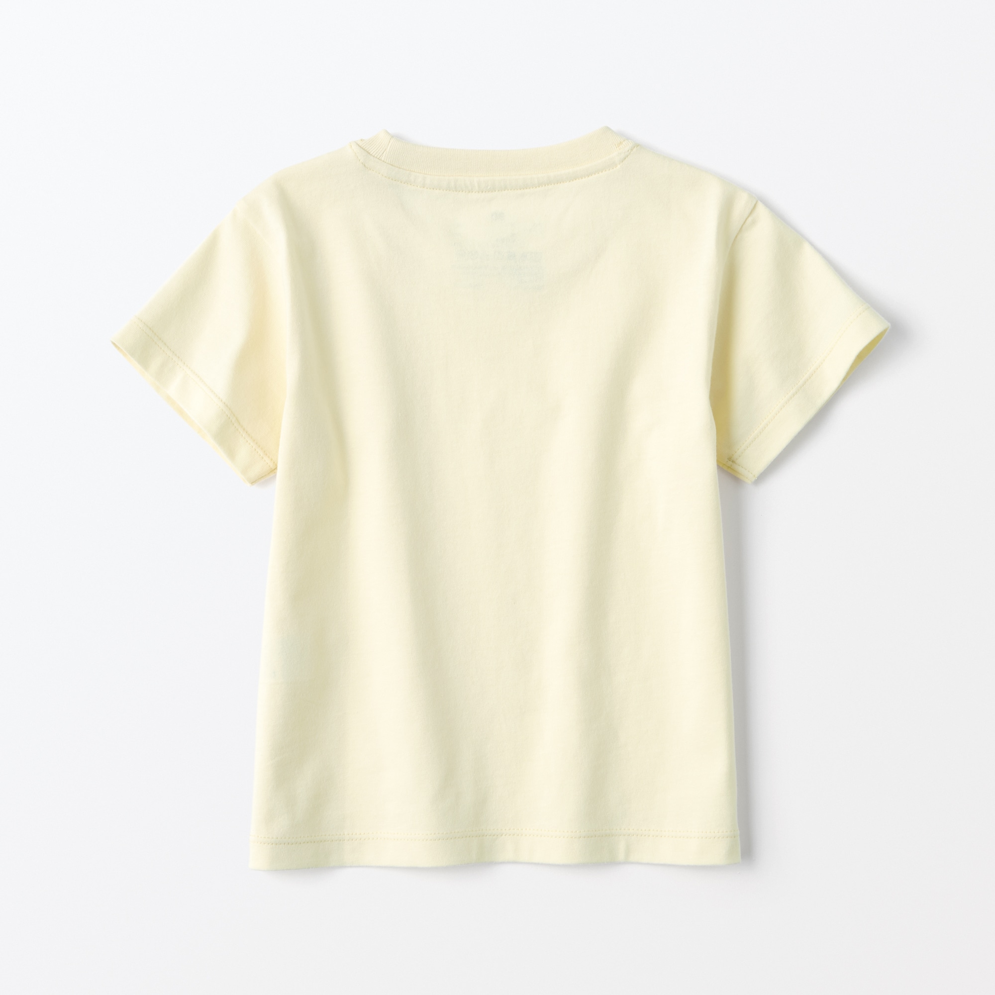 ベビー　あたまするっと　天竺編みクルーネック半袖Ｔシャツ　無地