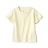 ベビー　あたまするっと　天竺編みクルーネック半袖Ｔシャツ　無地