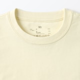 ベビー　あたまするっと　天竺編みクルーネック半袖Ｔシャツ　無地