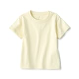 ベビー　あたまするっと　天竺編みクルーネック半袖Ｔシャツ　無地