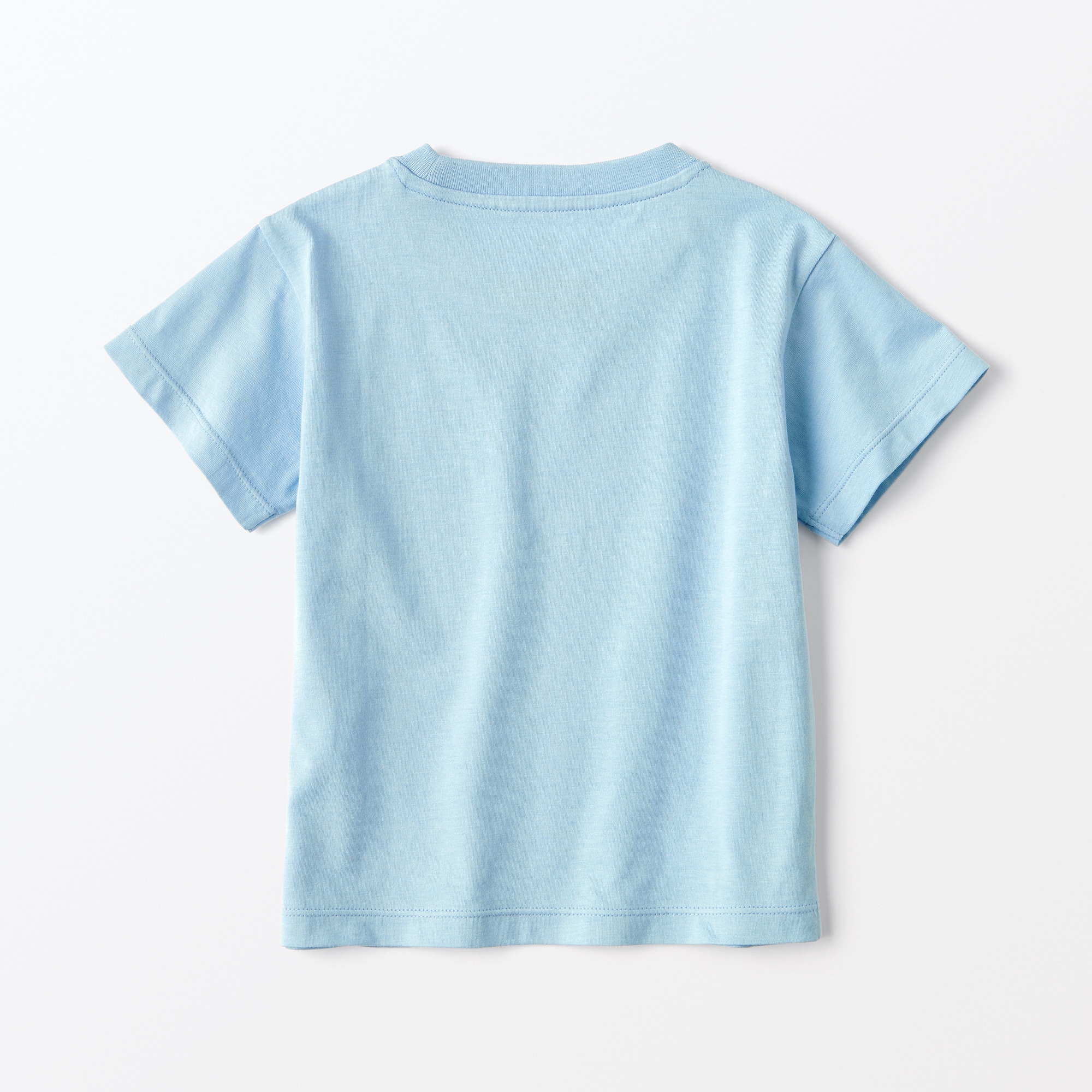 ベビー　あたまするっと　天竺編みクルーネック半袖Ｔシャツ　無地