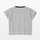 ベビー　あたまするっと　天竺編みクルーネック半袖Ｔシャツ　ボーダー