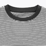 ベビー　あたまするっと　天竺編みクルーネック半袖Ｔシャツ　ボーダー