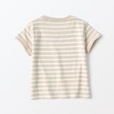 ベビー　あたまするっと　天竺編みクルーネック半袖Ｔシャツ　ボーダー