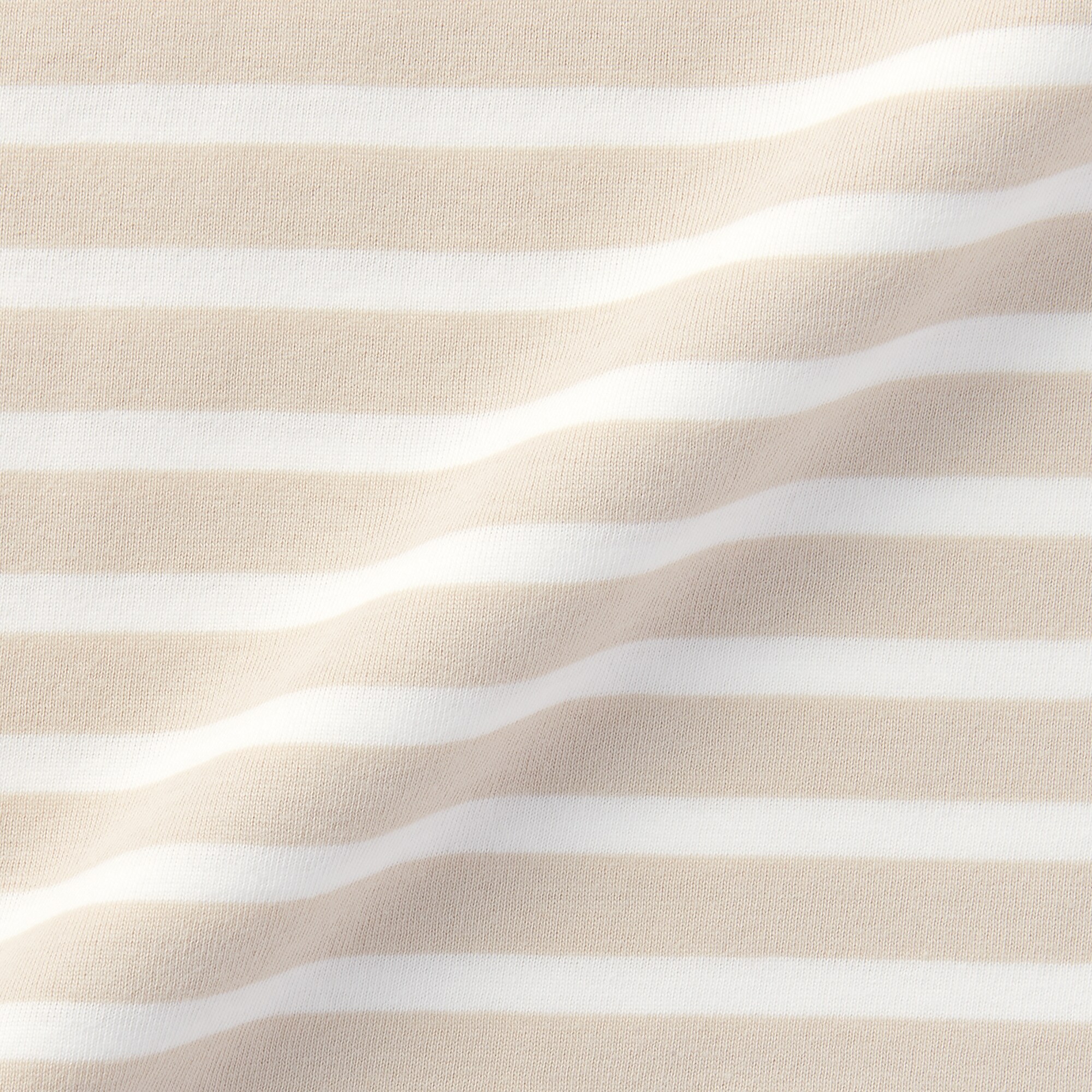 ベビー　あたまするっと　天竺編みクルーネック半袖Ｔシャツ　ボーダー