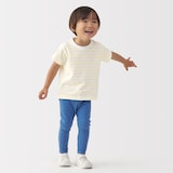 ベビー　あたまするっと　天竺編みクルーネック半袖Ｔシャツ　ボーダー