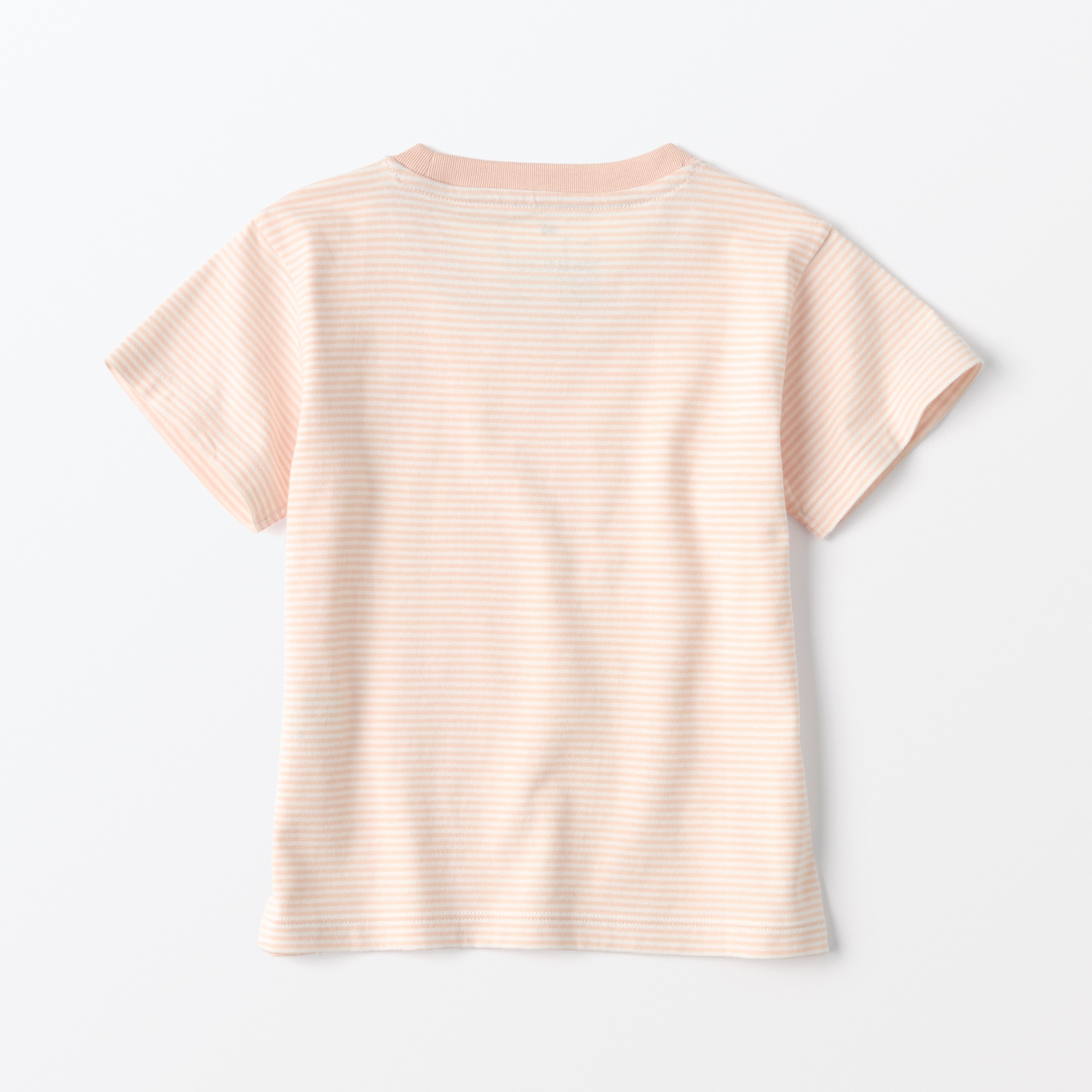 ベビー　あたまするっと　天竺編みクルーネック半袖Ｔシャツ　ボーダー