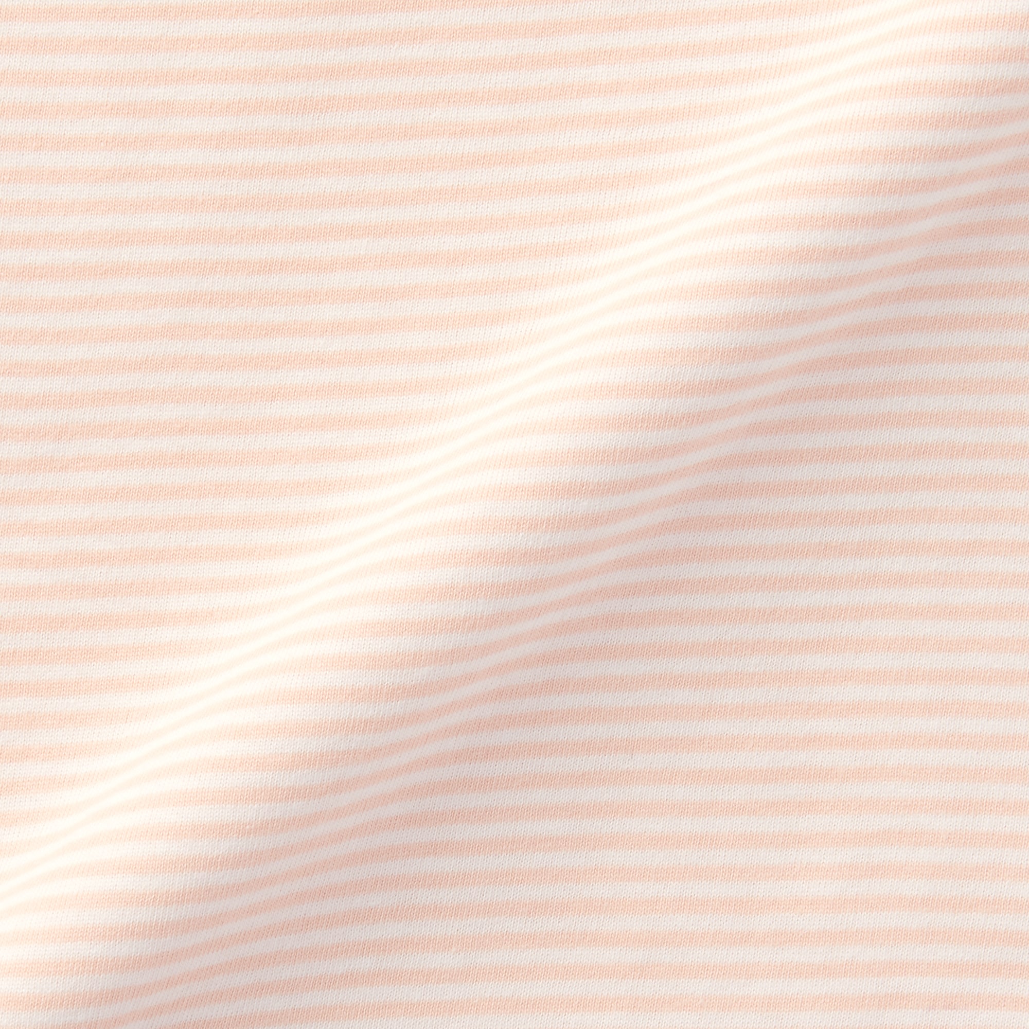 ベビー　あたまするっと　天竺編みクルーネック半袖Ｔシャツ　ボーダー