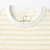 ベビー　あたまするっと　天竺編みクルーネック半袖Ｔシャツ　ボーダー