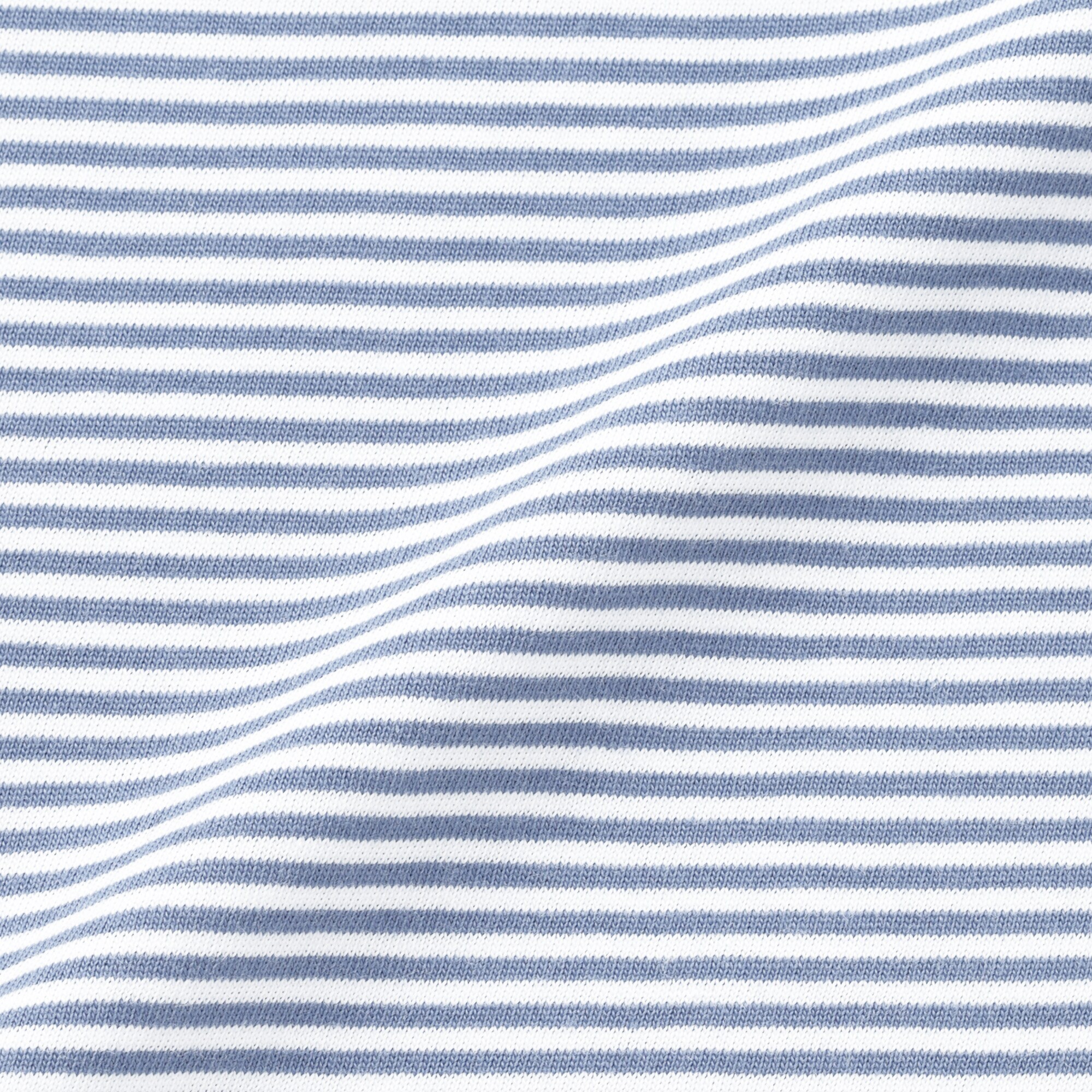 ベビー　あたまするっと　天竺編みクルーネック半袖Ｔシャツ　ボーダー