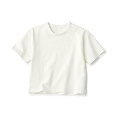 キッズ　太番手クルーネック五分袖Ｔシャツ