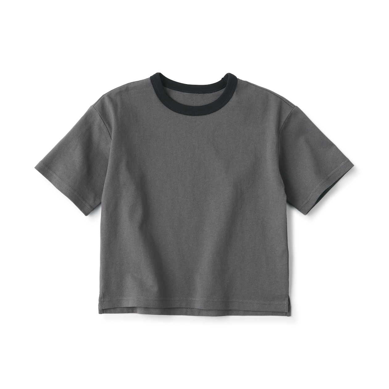 キッズ　太番手クルーネック五分袖Ｔシャツ