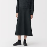 婦人　和紙混デニムスカート　ダークグレー