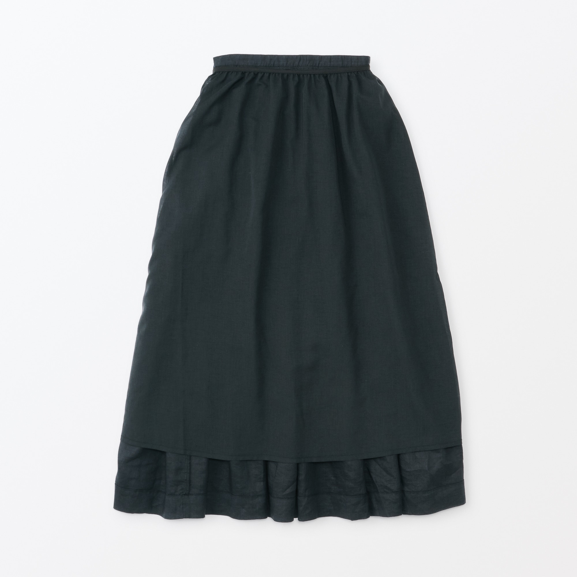 美品 MUJI Labo ラミータックスカート 67サイズ 黒 婦人 ラミータックスカート | 無印良品