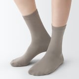 婦人　足なり直角　履き口やわらか　靴下（口ゴムなし・三層）