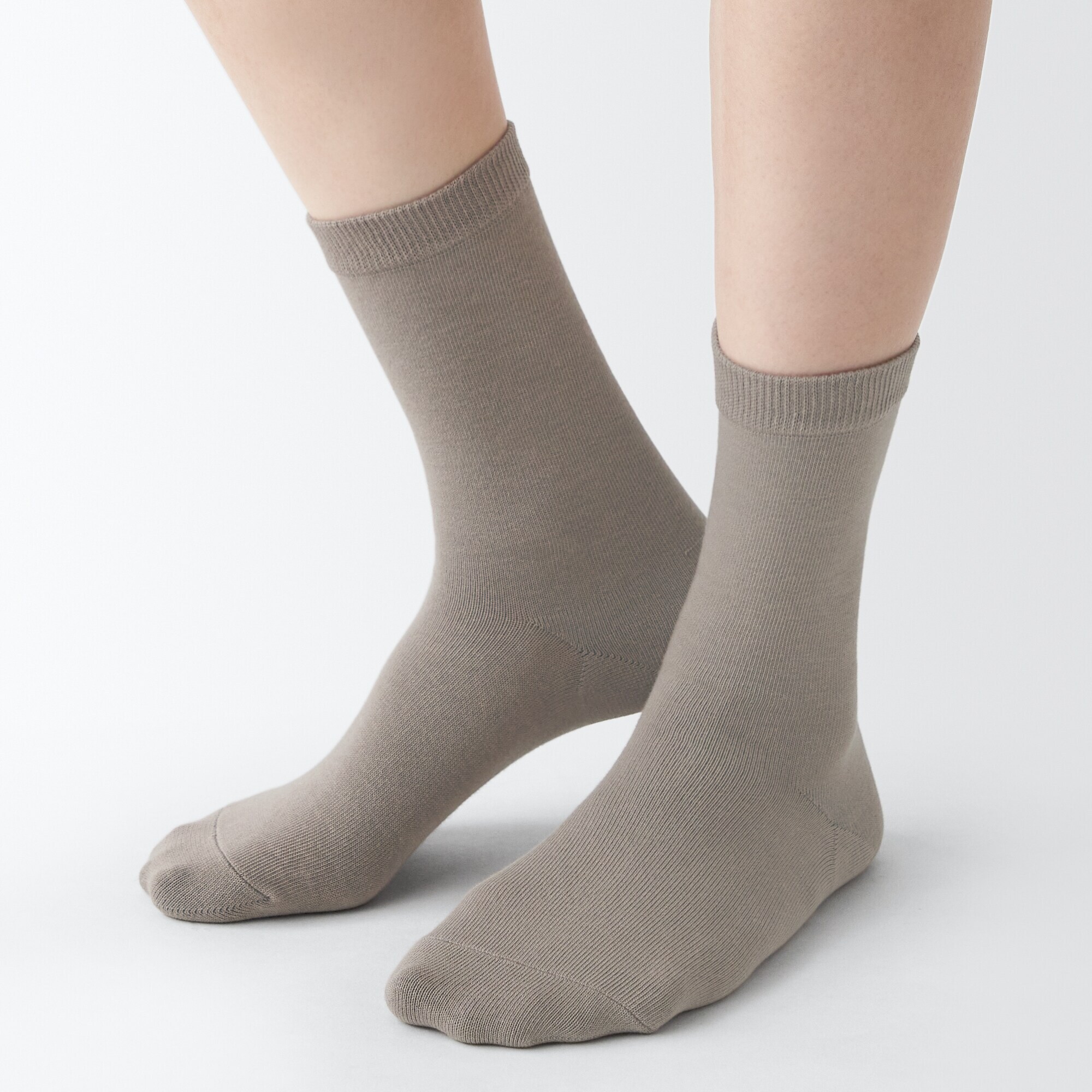 婦人　足なり直角　履き口やわらか　靴下（口ゴムなし・三層）