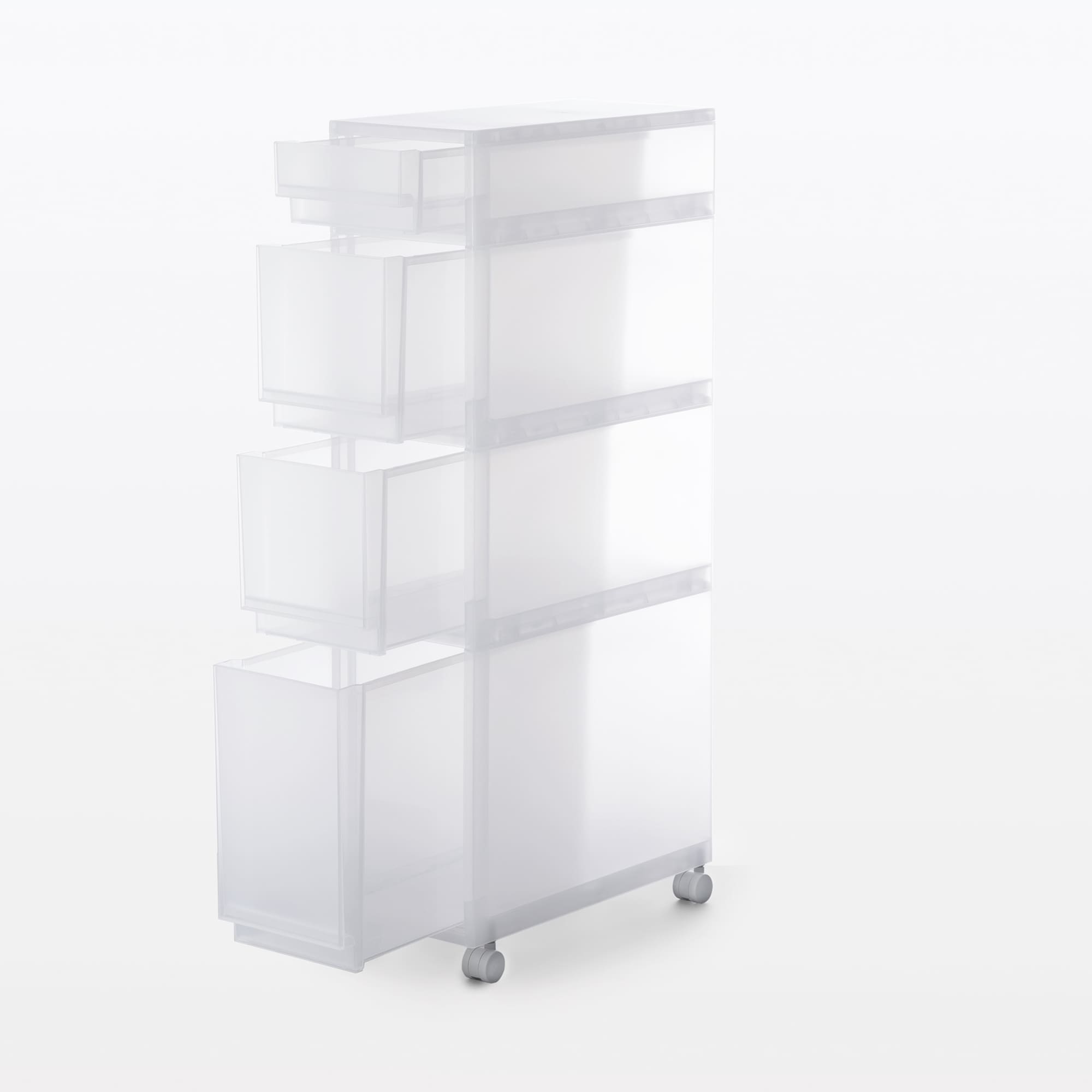 【宅送】ポリプロピレン　収納ストッカー　キャスター付２