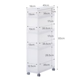 【宅送】ポリプロピレン　収納ストッカー　キャスター付２