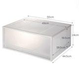 【まとめ買い】ポリプロピレン　収納ケース　ワイド　　中