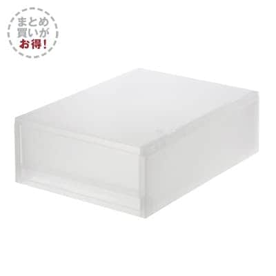 【まとめ買い】ポリプロピレン　小物収納ケース　中/約幅26×奥行37×高さ12cm 6個セット