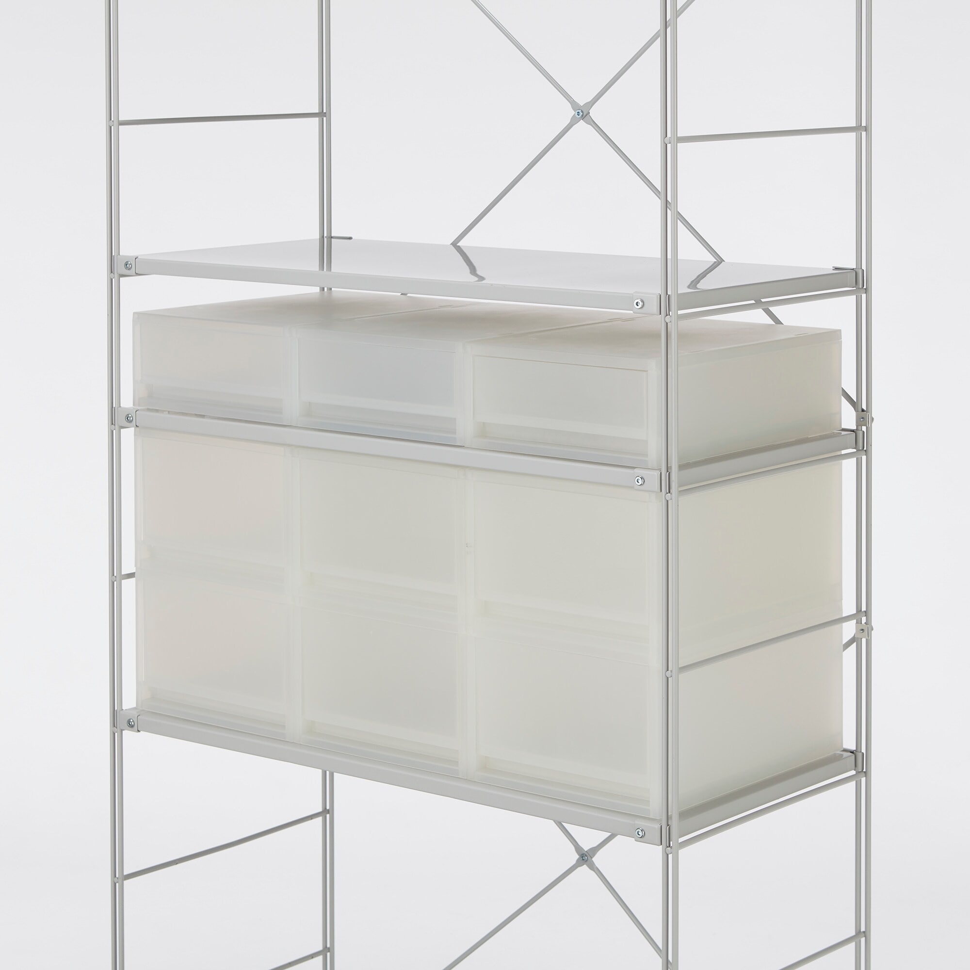 【まとめ買い】ポリプロピレン　小物収納ケース　大