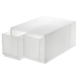 【まとめ買い】ポリプロピレン　小物収納ケース　大　引出２個