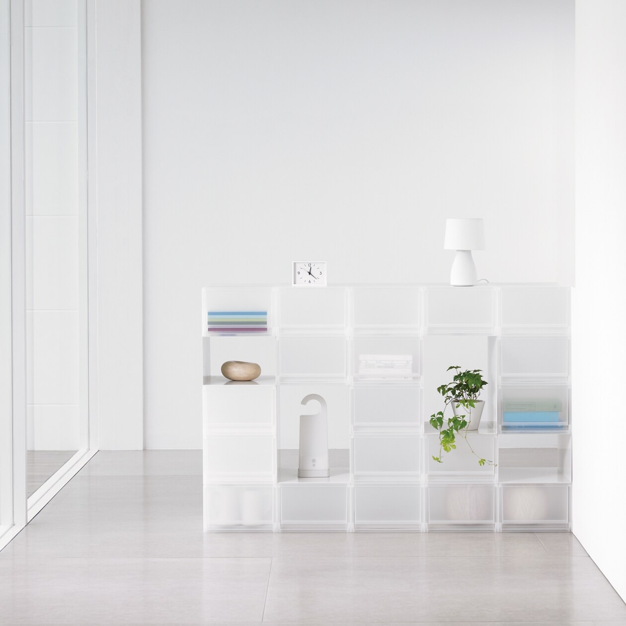 【まとめ買い】ポリプロピレン　小物収納ケース　大　引出２個