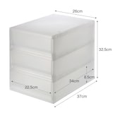 【まとめ買い】ポリプロピレン　小物収納ケース　引出３段