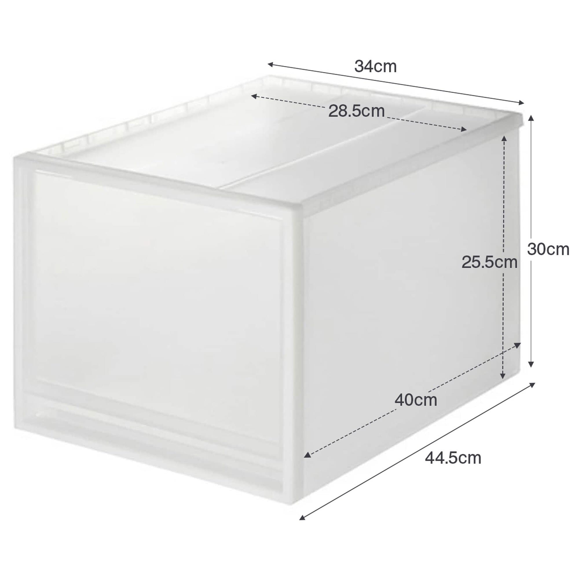 【宅送】ポリプロピレン　収納ケース　　大