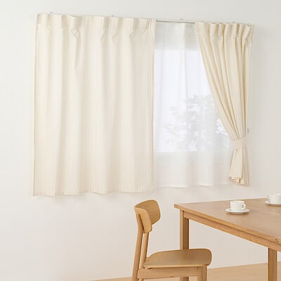 再生ポリエステル使い　ノンプリーツカーテン