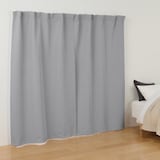 遮光性　ポリエステル平織りノンプリーツカーテン・２枚組