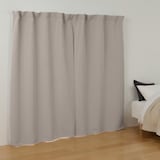 遮光性　ポリエステル平織りノンプリーツカーテン・２枚組