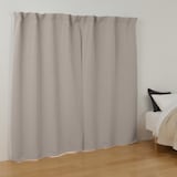 遮光性　ポリエステル平織りノンプリーツカーテン・２枚組