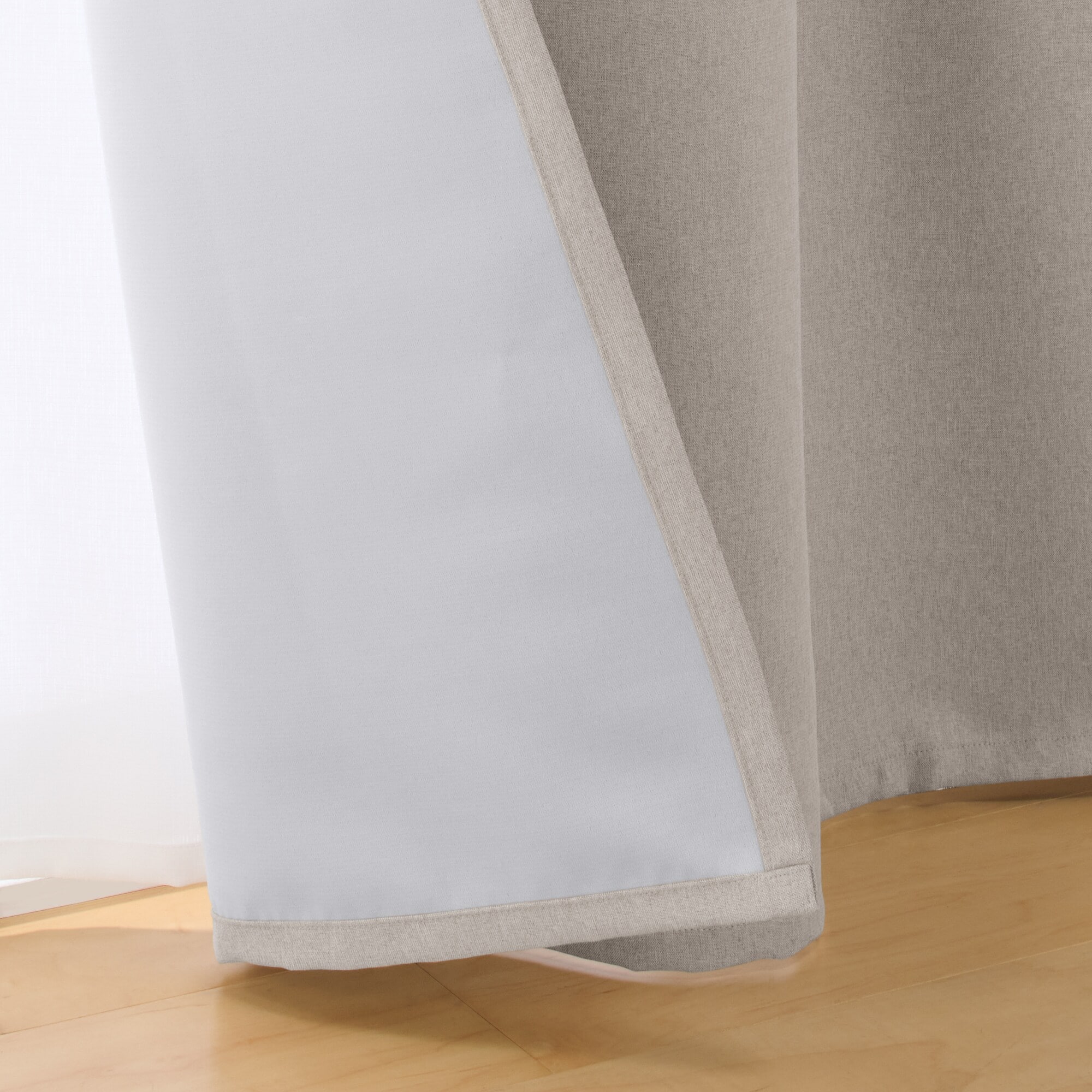 遮光性 ポリエステル平織りノンプリーツカーテン・2枚組 | 無印良品