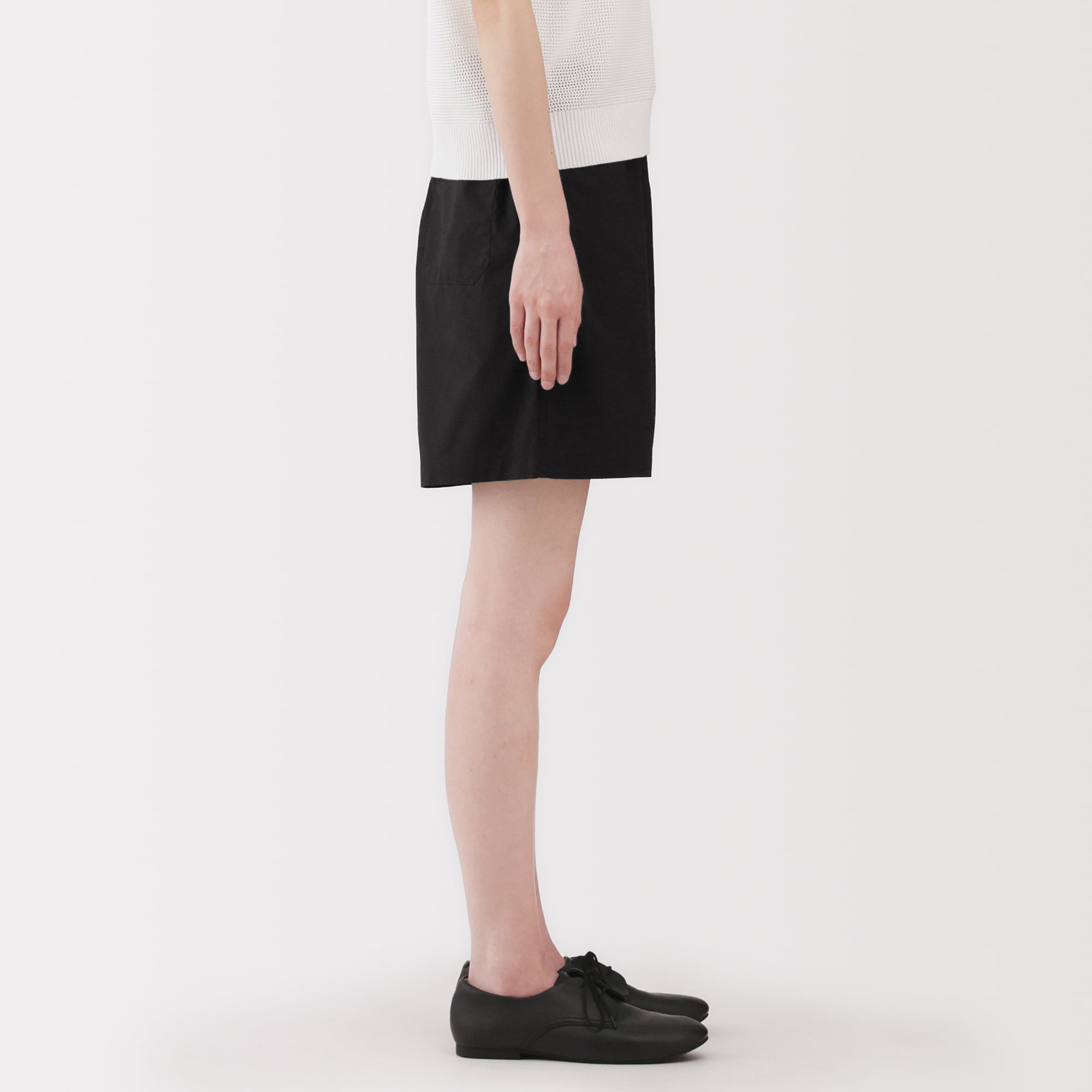 婦人　洗いざらし　ブロードショートパンツ