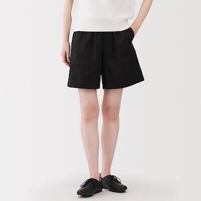 婦人　洗いざらし　ブロードショートパンツ