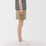 婦人　洗いざらし　ブロードショートパンツ