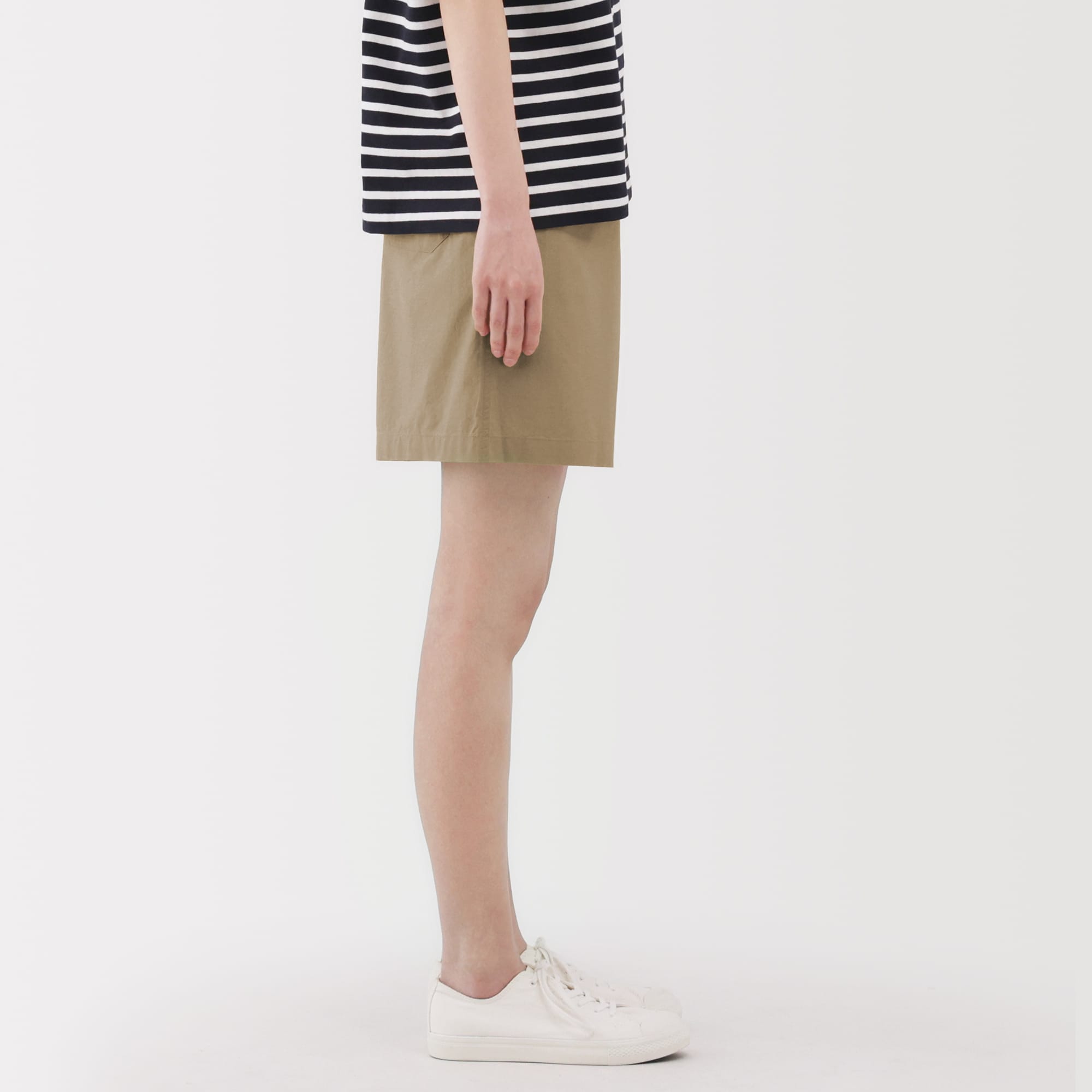 婦人　洗いざらし　ブロードショートパンツ