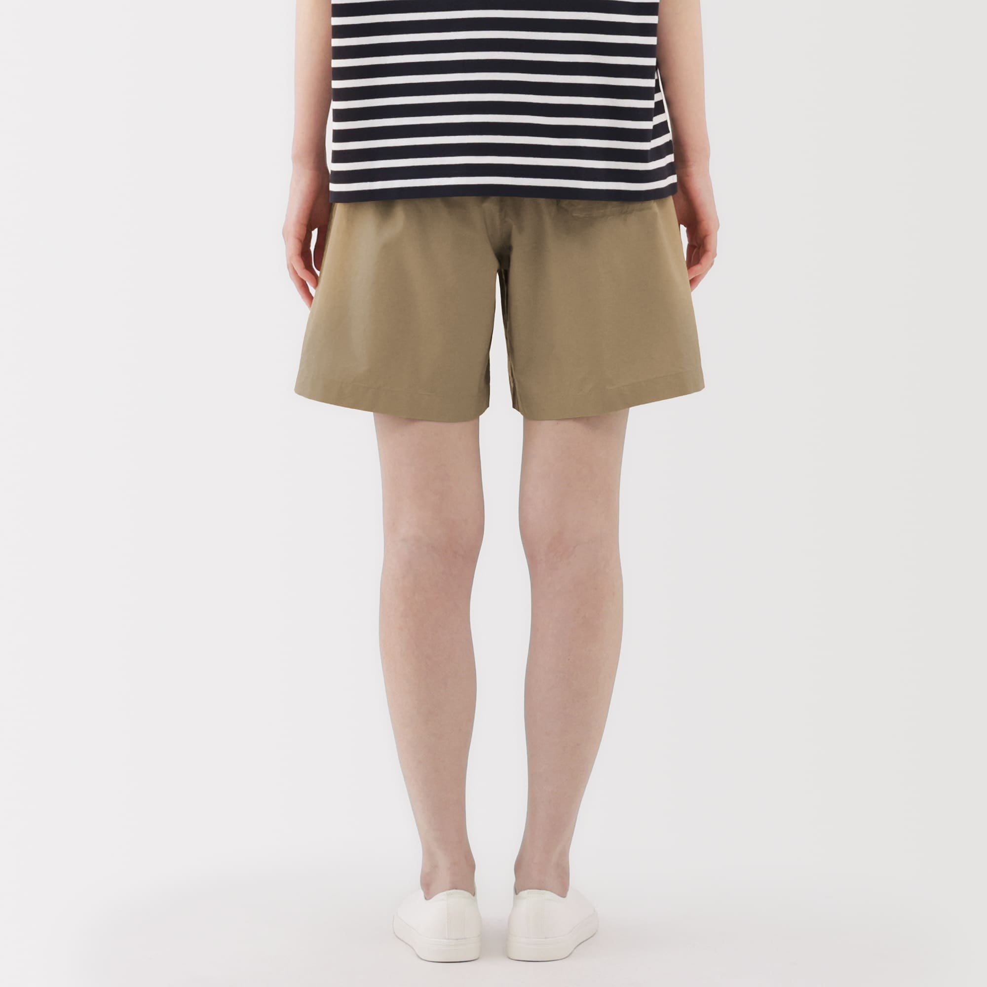 婦人　洗いざらし　ブロードショートパンツ