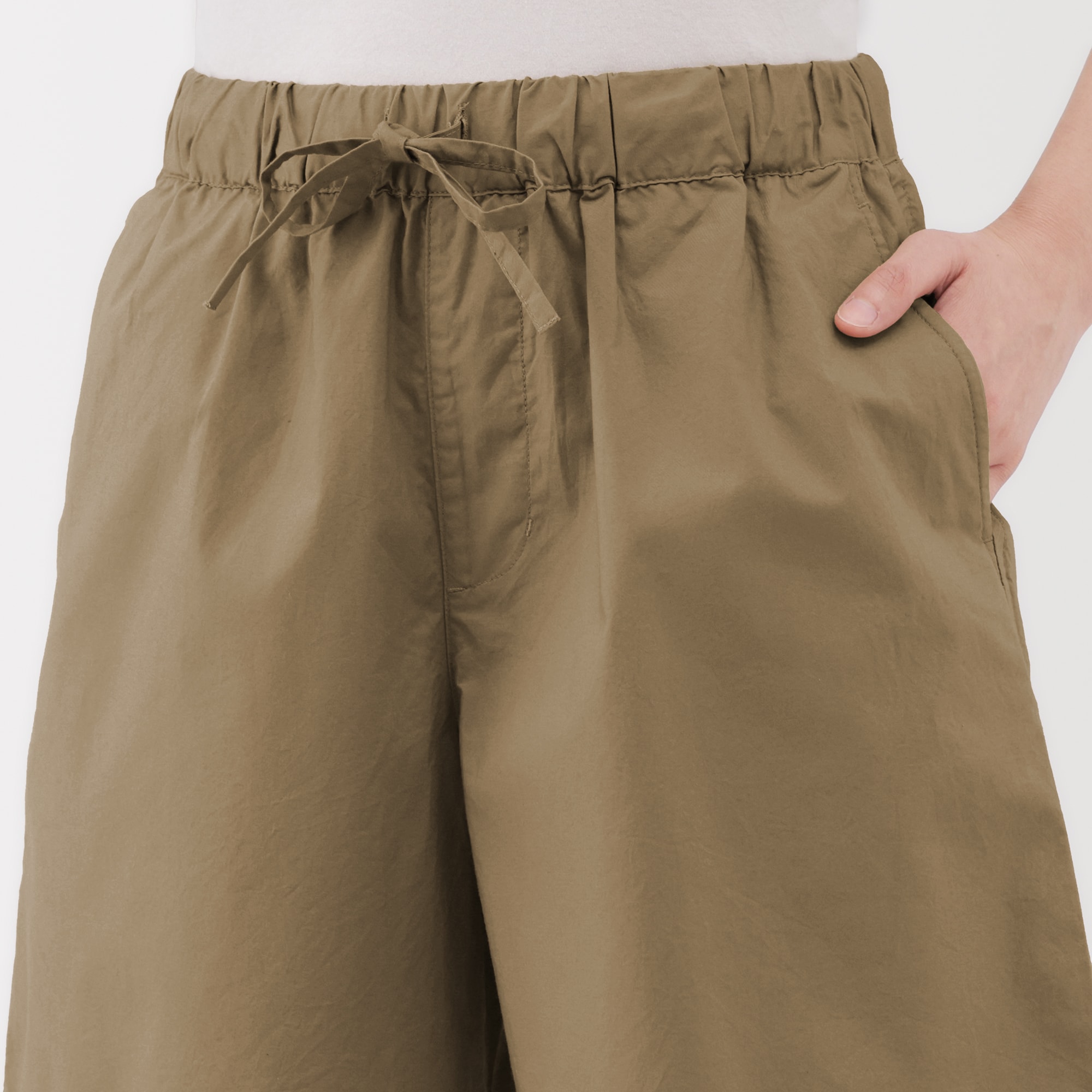 婦人　洗いざらし　ブロードショートパンツ