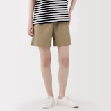 婦人　洗いざらし　ブロードショートパンツ